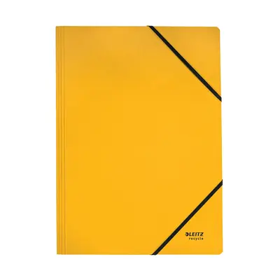 Корица на „Папка с ластик LEITZ Recycle, A4, рециклиран картон 430 г, жълта"