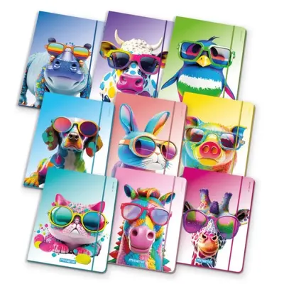 Корица на „Папка с ластик и 3 капака MITAMA Animal design, A4, картон 500г с UV лак"