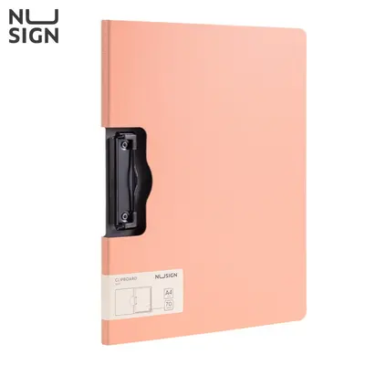 Корица на „Клипборд с капак Nusign Classic E5011, A4, хоризонтален, Foam PP, розов"