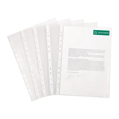 Корица на „Джоб с европерфорация EXACOMPTA Premium, A4, РР 90 mic, кристал, 10 бр."