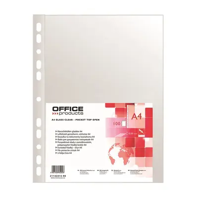 Корица на „Джоб с европерфорация OFFICE PRODUCTS, A4, РР 50 mic, кристал, 100 бр."