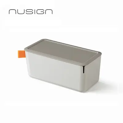 Корица на „Кутия за съхранение Nusign Classic ENS130-1, с капак, 1.1 л, 212х105х93.5 мм, сива"