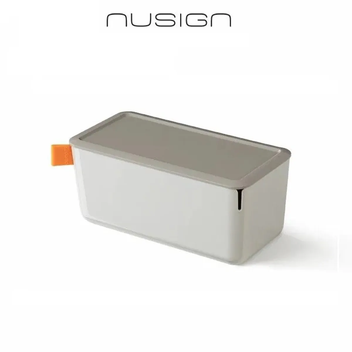 Кутия за съхранение Nusign Classic ENS130-1, с капак, 1.1 л, 212х105х93.5 мм, сива