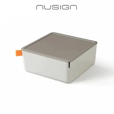 Корица на „Кутия за съхранение Nusign Classic ENS130-2, с капак, 2.4 л, 212х212х93.5 мм, сива"