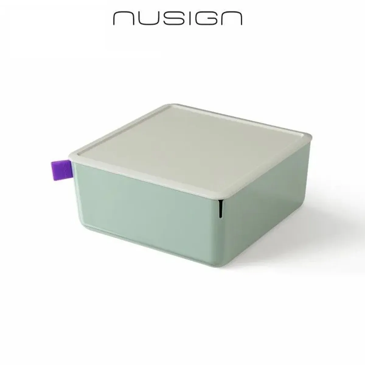 Кутия за съхранение Nusign Classic ENS130-2, с капак, 2.4 л, 212х212х93.5 мм, зелена