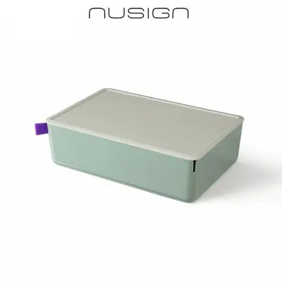 Корица на „Кутия за съхранение Nusign Classic  ENS130-3, с капак, 3.6 л, 317х212х93.5 мм, зелена"