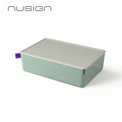 Корица на „Кутия за съхранение Nusign Classic  ENS130-3, с капак, 3.6 л, 317х212х93.5 мм, зелена"