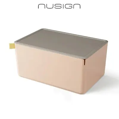 Корица на „Кутия за съхранение Nusign Classic ENS130-5, с капак, 7.2 л, 317х212х153 мм, розова"