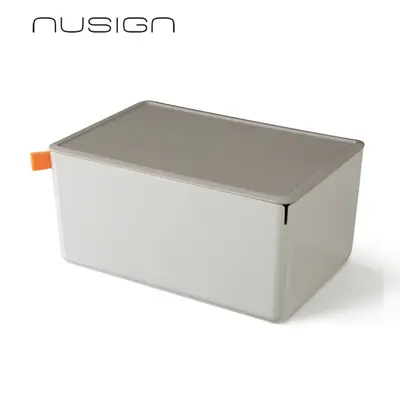 Корица на „Кутия за съхранение Nusign Classic ENS130-5, с капак, 7.2 л, 317х212х153 мм, сива"