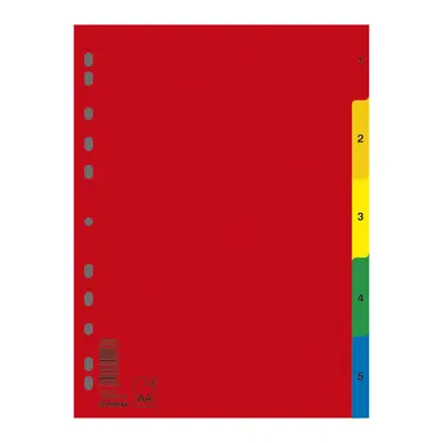 Корица на „Цветен разделител DONAU, 5 теми, PP 120 mic, A4"