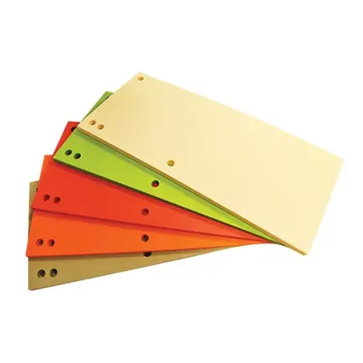 Корица на „Хоризонтален разделител OFFICE PRODUCTS, картон 160 г, 105х235 мм, цвят асорти, 100 бр."