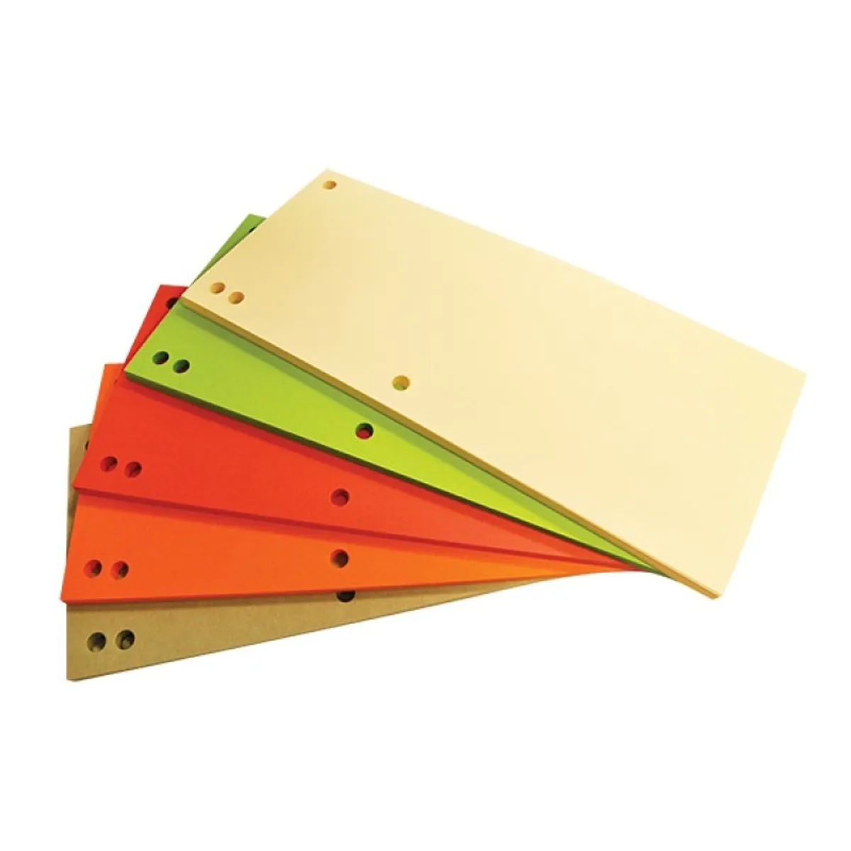Хоризонтален разделител OFFICE PRODUCTS, картон 160 г, 105х235 мм, цвят асорти, 100 бр.