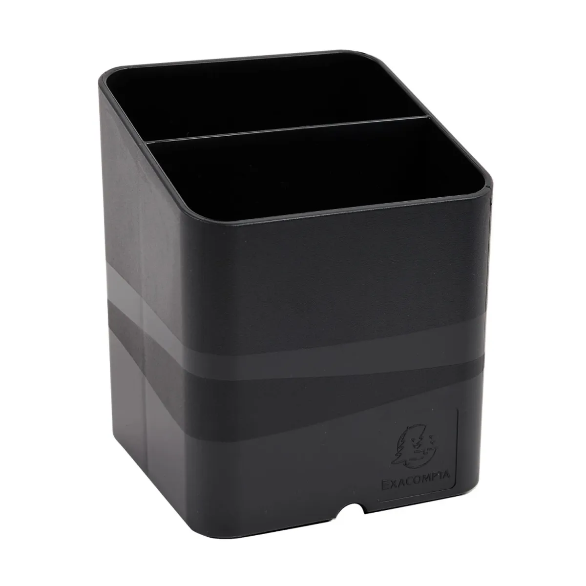 Моливник EXACOMPTA ECOBlack, 74x74x93 мм, рециклиран PS, черен