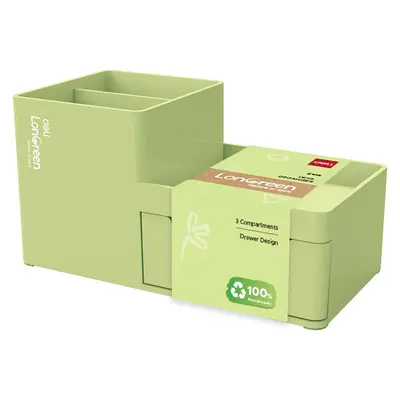Корица на „Органайзер за бюро Deli LonGreen, EZ419, 4 отделения, 172х88х90 мм, зелен"