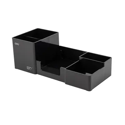 Корица на „Органайзер за бюро Deli, EZ00220, 6 отделения, 152х190х142 мм, черен"