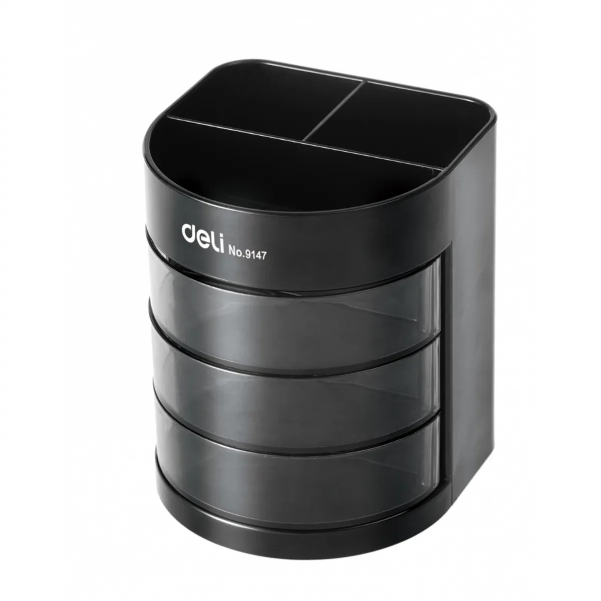 Органайзер за бюро Deli Multi, E9147, 6 отделения, 85x83x103 мм, черен