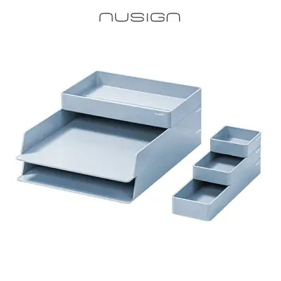 Корица на „Комплект хоризонтални поставки Nusign Classic, ENS001, различни размери, ABS, 6 бр., светлосини"