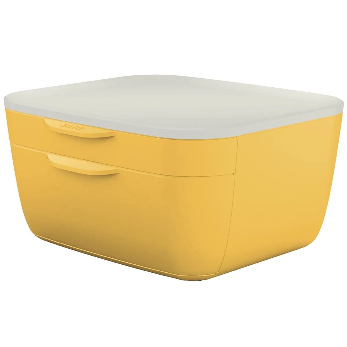 Бокс с 2 чекмеджета LEITZ Cosy, 251x143x275 мм, Polystyrene, жълт