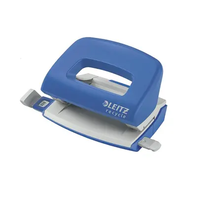 Корица на „Перфоратор LEITZ NeXXt Recycle, за 10 л.(80 г), ограничител, 100x70x81 мм, пластмаса + метал, син"