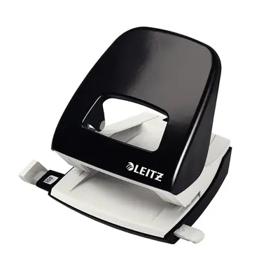 Корица на „Перфоратор LEITZ 5008 NeXXt, за 30 л.(80 г), с ограничител, 98x109x121 мм, метален, черен"