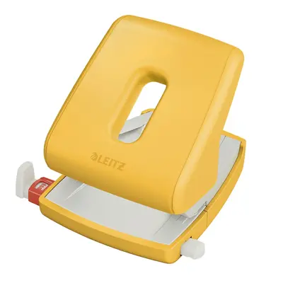 Корица на „Перфоратор LEITZ Cosy, за 30 л.(80 г), с ограничител, 137x109x131 мм,  пластмаса + метал, жълт"