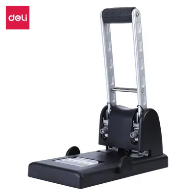 Корица на „Перфоратор Deli Expert, E0130, за 100 л.(80 г), усилен, с ограничетел, метален, черен"