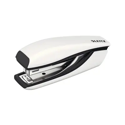 Корица на „Телбод LEITZ WOW, мини, за 10 л.(80 г), 29х43х98 мм, телчета 10/4, пластмаса + метал, перленобял"