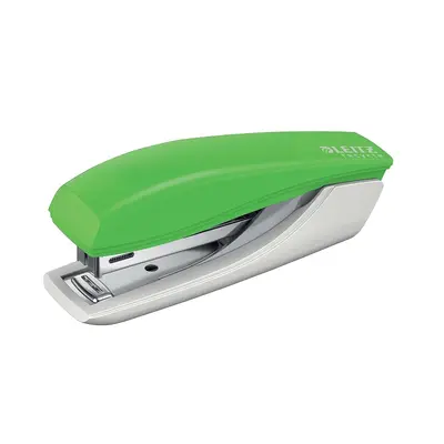 Корица на „Телбод LEITZ NeXXt Recycle, мини, за 10 л.(80 г), 29x38x101 мм, телчета 10/4, пластмаса+метал, зелен"