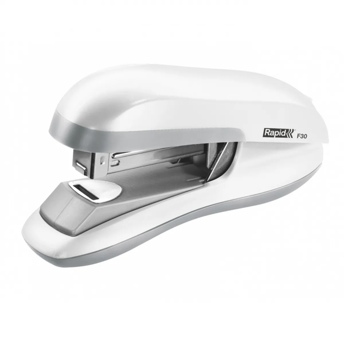 Телбод Rapid F30 Flat Clinch, за 30 л.(80 г), 44х70х145 мм, телчета 24(26)/6, ABS + метал, бял
