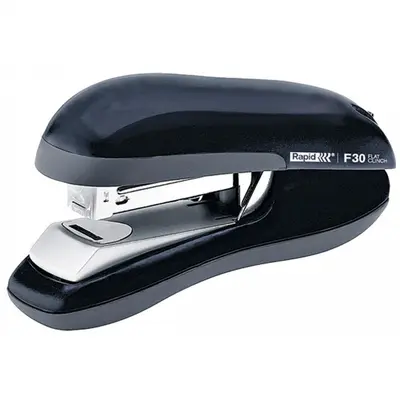Корица на „Телбод Rapid F30 Flat Clinch, за 30 л.(80 г), 44х70х145 мм, телчета  24(26)/6, ABS + метал, черен"
