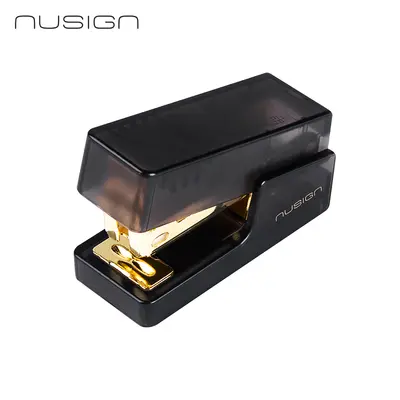 Корица на „Телбод Nusign Golden Peak, ENS083G, за 12 л.(80 г), телчета 24(26)/6, пластмаса + метал, черен"