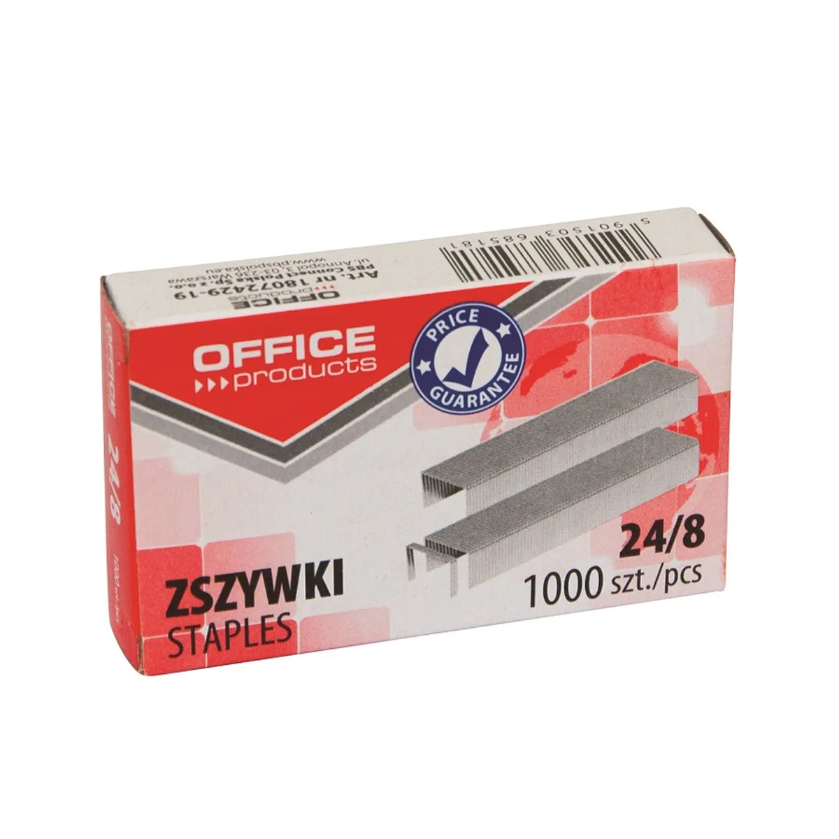 Телчета OFFICE PRODUCTS, 24/8 (2-50 л.), 1000 бр.