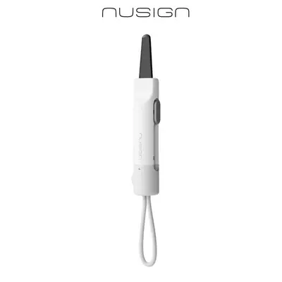 Корица на „Макетен нож Nusign Classic ENS066, за пратки, 135х20мм, черно назъбено острие, самоприбиращо се, бял"