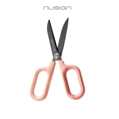 Корица на „Ножица Nusign Classic EQG157, 180 мм, сиви остриета с тефлоново покритие, симетрични дръжки, розова"