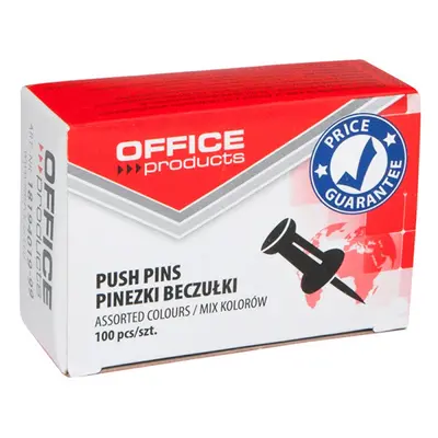 Корица на „Пинове за коркова дъска OFFICE PRODUCTS, цветни, кутия 100 бр."