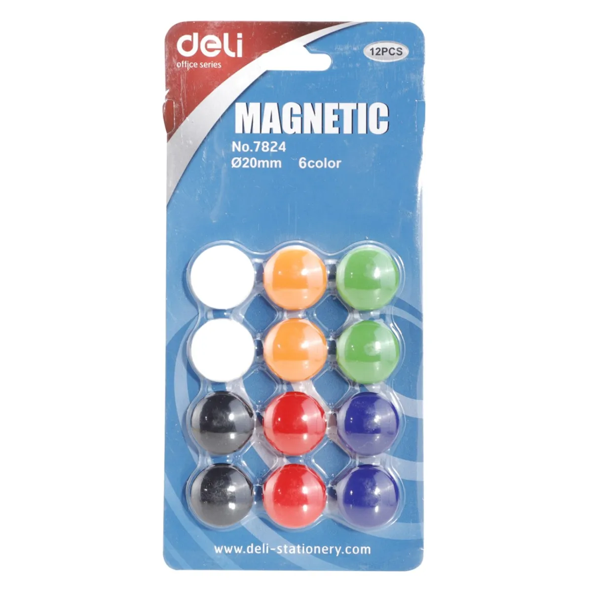 Магнит Deli Universal - цветни ф20-12 бр.блистер