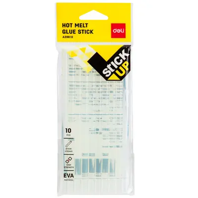 Корица на „Лепилни пръчки Deli Stick Up EA29812, EVA, силиконови, D7 мм, 150 мм, 10 бр."