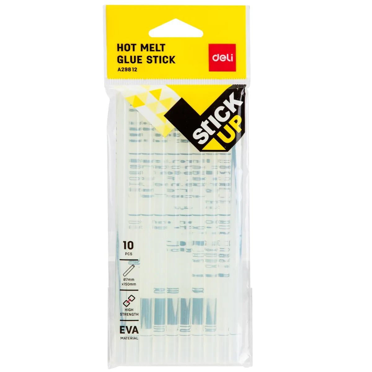 Лепилни пръчки Deli Stick Up EA29812, EVA, силиконови, D7 мм, 150 мм, 10 бр.