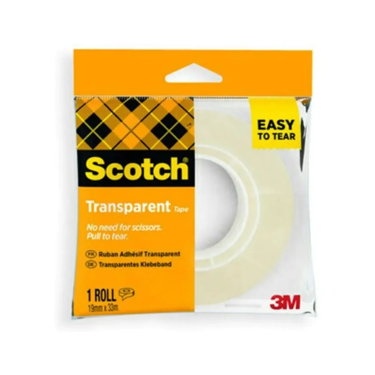 Тиксо Scotch 508, 19 мм х 33 м, прозрачно , в индивидуална опаковка