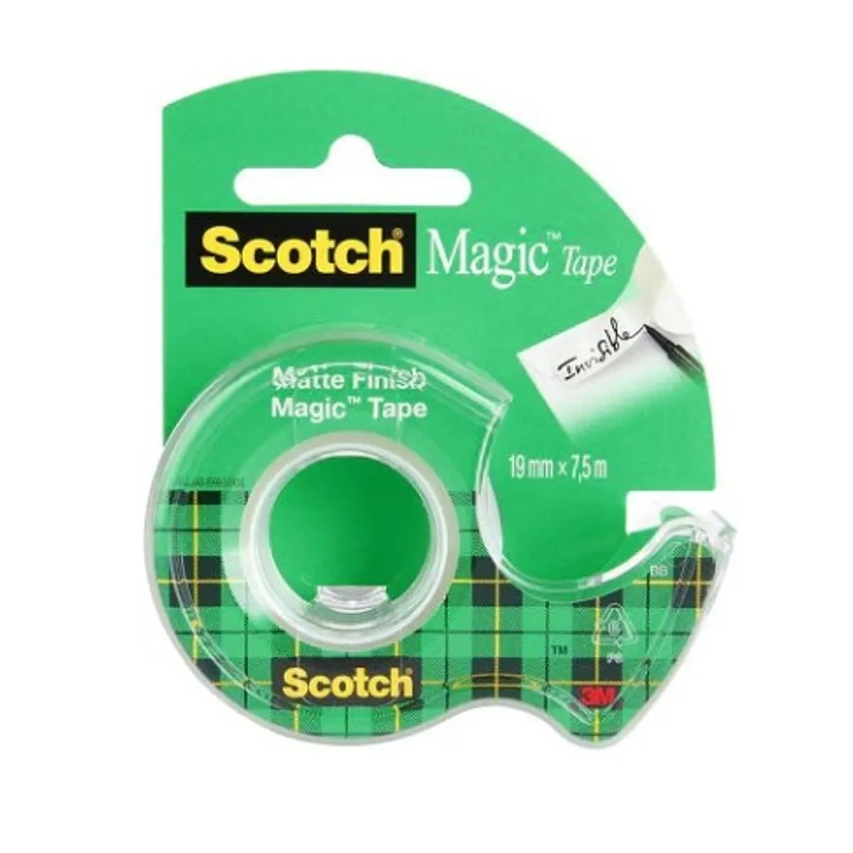 Матово тиксо Scotch Magic 8-1975, 19 мм х 7.5 м, с диспенсър