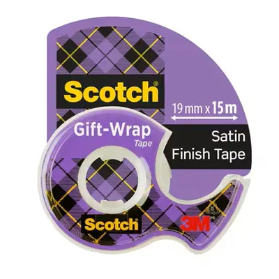 Корица на „Матово тиксо Scotch Gift Wrap, 19 мм х 7.5 м, невидимо, с диспенсър"