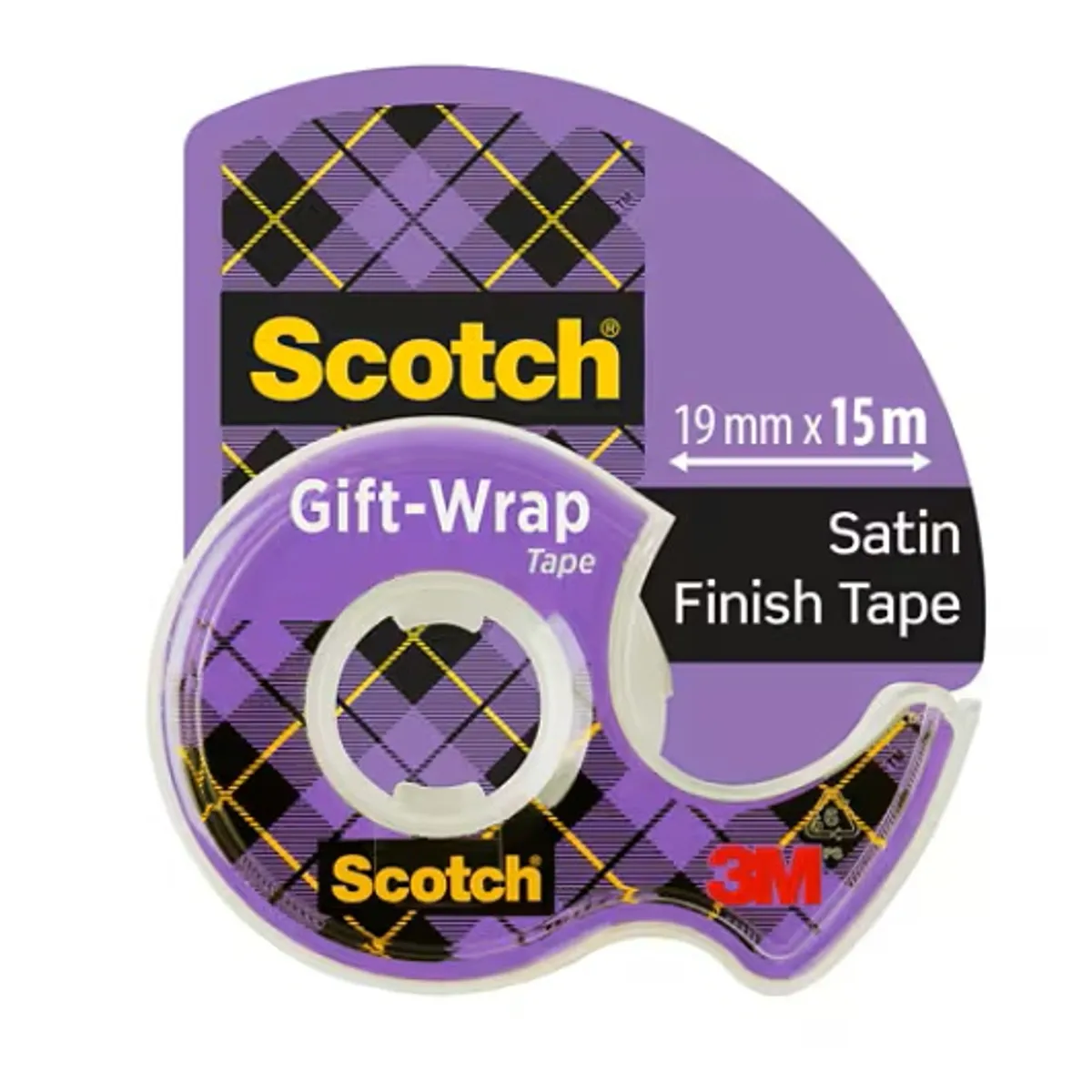 Матово тиксо Scotch Gift Wrap, 19 мм х 7.5 м, невидимо, с диспенсър