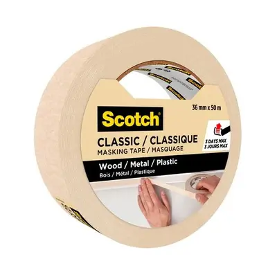 Корица на „Хартиена лента Scotch Basic 3650, 36 мм x 50 м, самозалепваща, бежова"