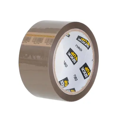 Корица на „Безшумна опаковъчна лента Deli Stick Up E37700, акрилна, кафява, 50 mic, 48 мм х 50 м"