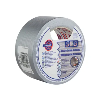 Корица на „Армирана лента EUROCEL Duct, 50 мм х 25 м, TPL 201, LDPE подложка, ламинирана с плат, сива"