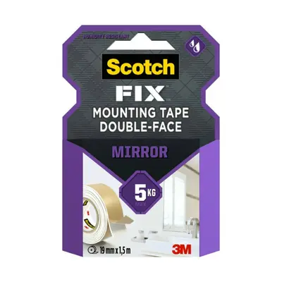 Корица на „Монтажна лента Scotch-FIX Bath & Mirror 4496W-1915-P, 19 мм x 1.5 м, издържливост 5 кг, 1 кг/200 мм"