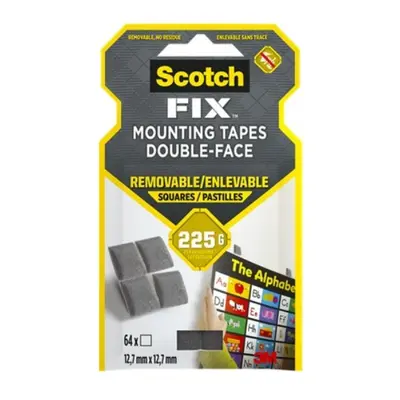 Корица на „Монтажни квадрати Scotch-FIX 108 Interior, 12.7 х 12.7 мм, презалепващи, издържливост 225 г, 64 бр."