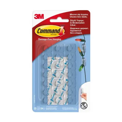 Корица на „Мини клипс за декорация 3М Command™, 17026CLR-CEE, 13x19x6 мм, прозрачен, 20 клипса + 24 ленти"