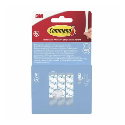 Корица на „Монтажни ленти 3М Command™ Transparent Removable, 70 х19 мм, 8 бр. прозрачни, презалепващи"