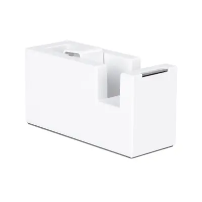 Корица на „Настолен тиксодържач Nusign Classic ENS121, 114x45x59 мм, за ленти до 19 мм х 33 м, бял"